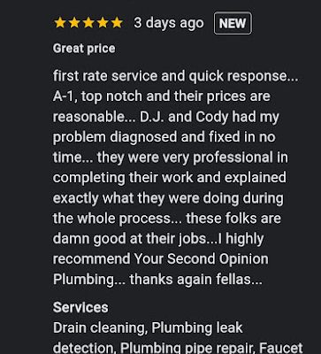 Your Second Opinion Plumbing Co.