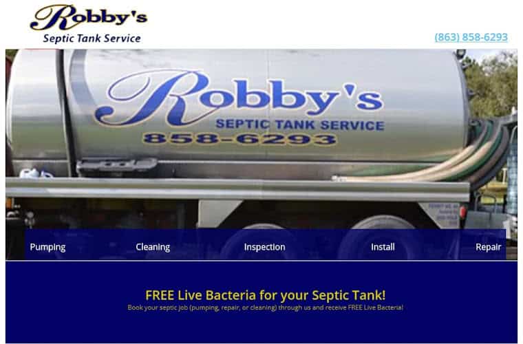 Robby's Septic Tank and Plumbing Service