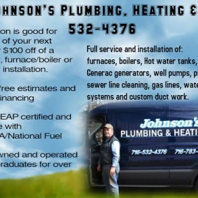 Johnsons Plumbing & Heating, Air Conditioning inc. Gowanda NY