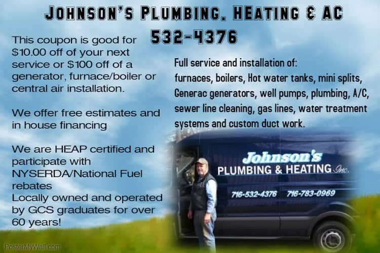 Johnsons Plumbing & Heating, Air Conditioning inc. Gowanda NY
